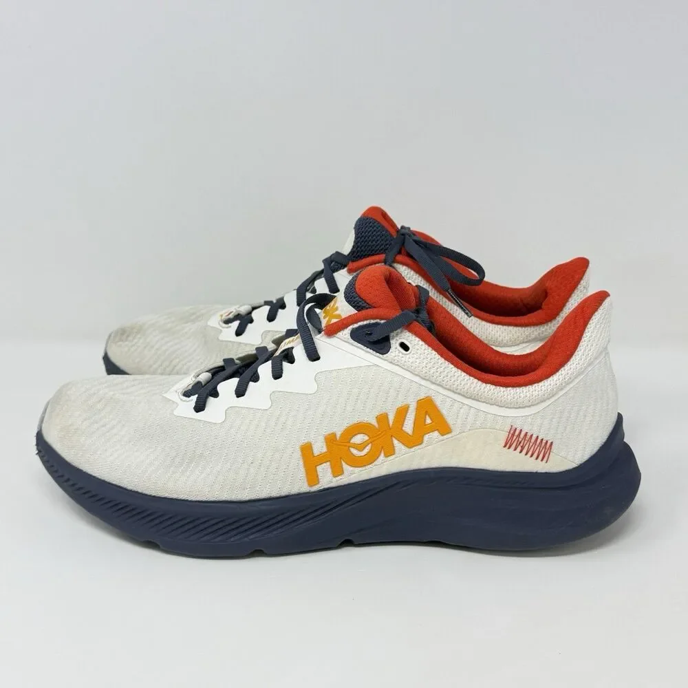 Hoka One One Solimar White Navy Running Shoes 1123074 WTNT Mens 12 D